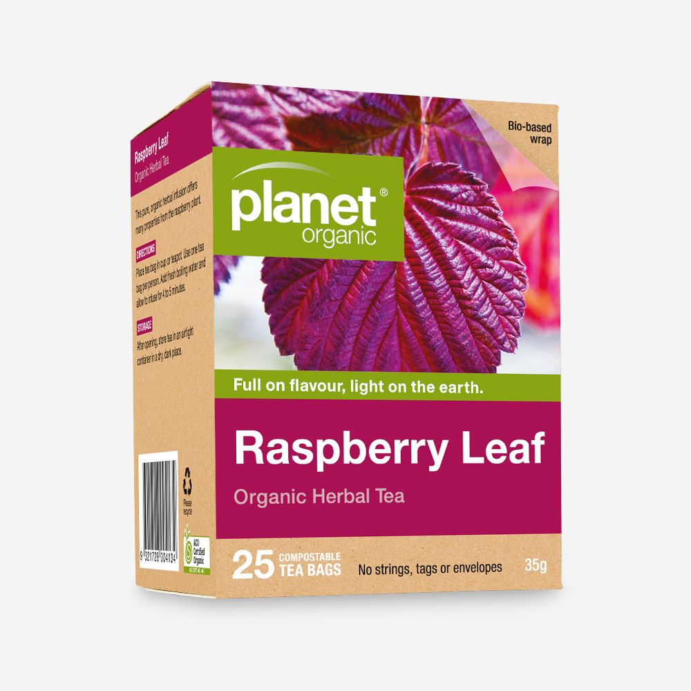 Planet Organic Raspberry Leaf Organic Herbal Tea 25 Tea Bags 